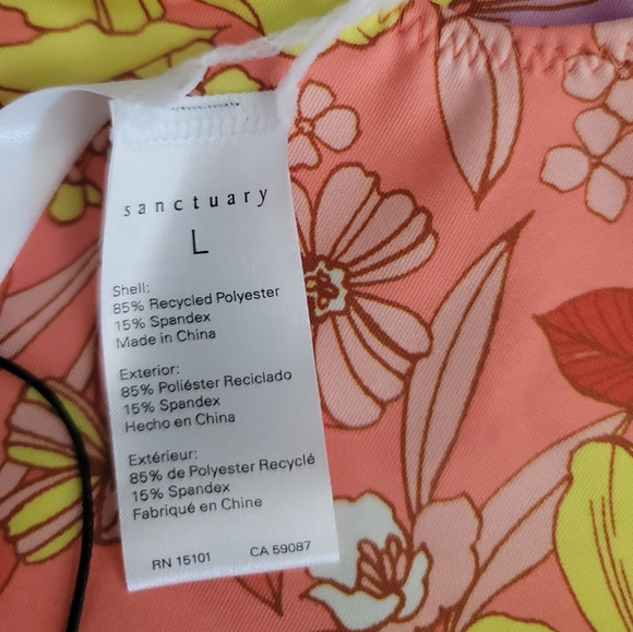 Sanctuary Reversible Printed Halter Swimsuit NWT - Size Large - Picture 9 of 10